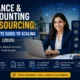 Finance and Accounting Outsourcing services with bookkeeping, financial reporting, tax preparation, CFO advisory, and business growth illustration for 2026.