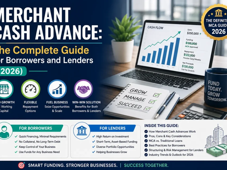 Merchant Cash Advance guide illustrating business funding, lender approval process, and small business financing.