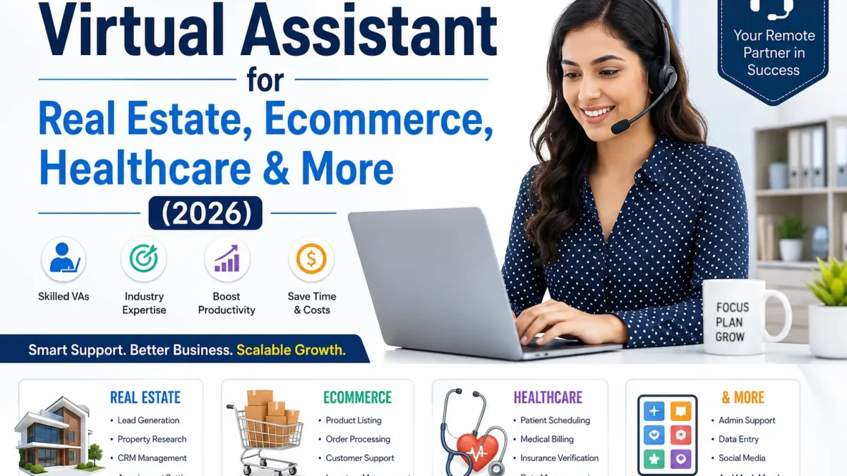Procizo Virtual Assistant providing business support for real estate, ecommerce, healthcare, insurance, legal, and other industries.