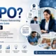 Professional infographic explaining Knowledge Process Outsourcing (KPO), highlighting research, financial analysis, market intelligence, legal services, business support, and the key benefits of KPO including cost efficiency, expert talent, scalability, and improved business performance.